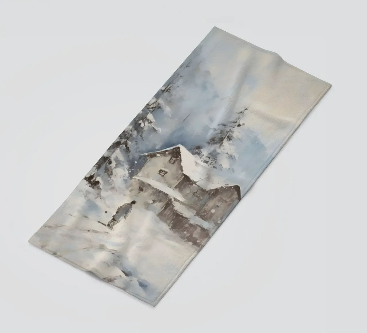 Silenzio invernale al Berghaus - Tracce solitarie nella neve telo mare da Cozy Vibes