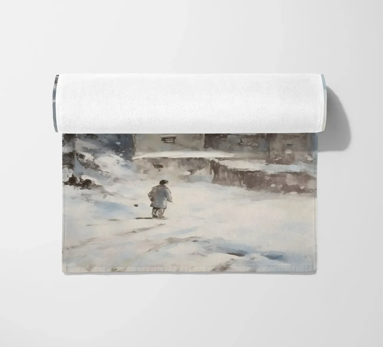 Silenzio invernale al Berghaus - Tracce solitarie nella neve telo mare da Cozy Vibes