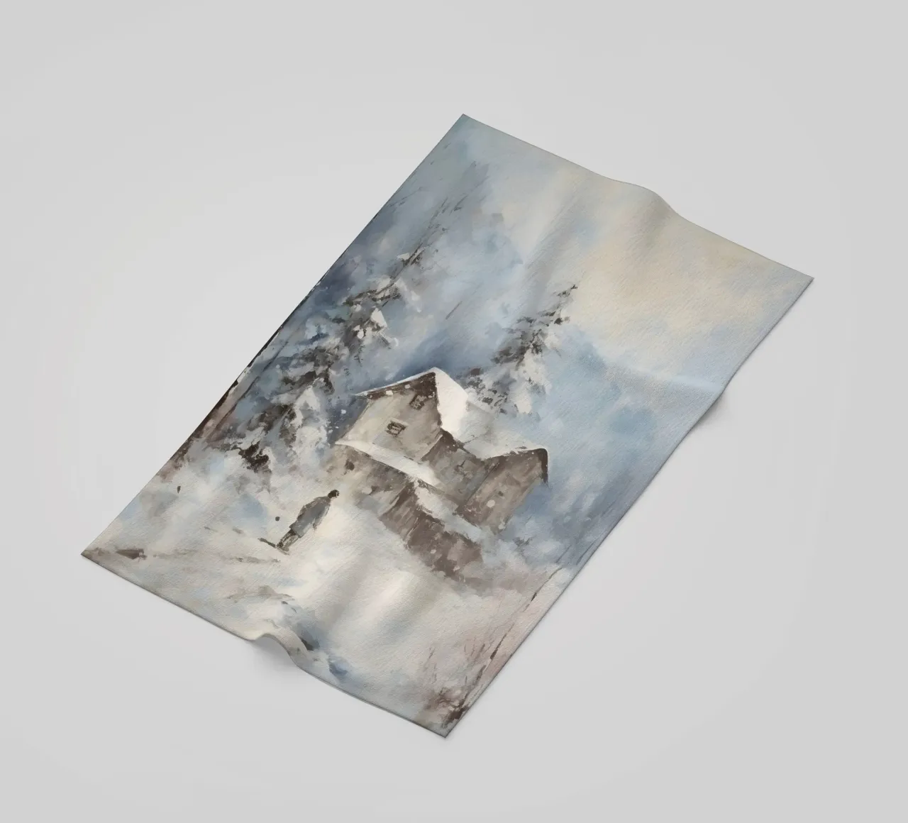 Silenzio invernale al Berghaus - Tracce solitarie nella neve telo mare da Cozy Vibes