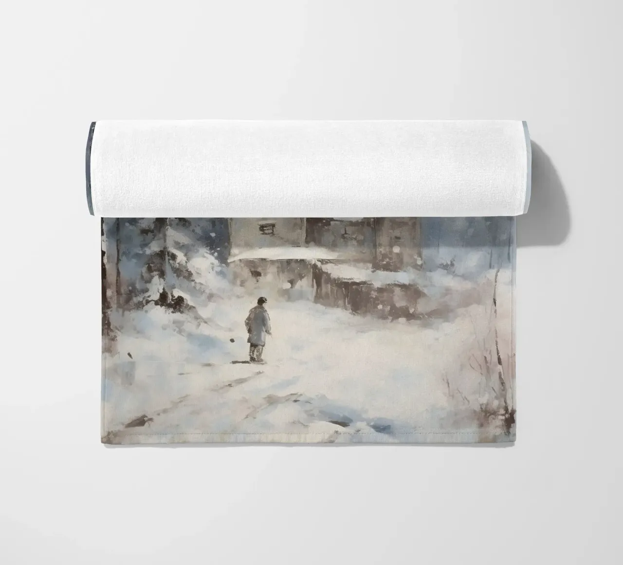 Silenzio invernale al Berghaus - Tracce solitarie nella neve telo mare da Cozy Vibes