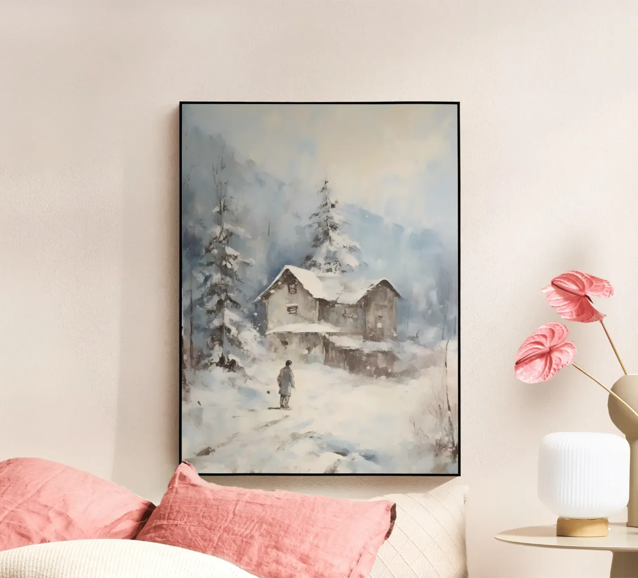 Silenzio invernale al Berghaus - Tracce solitarie nella neve plexiglass da Cozy Vibes