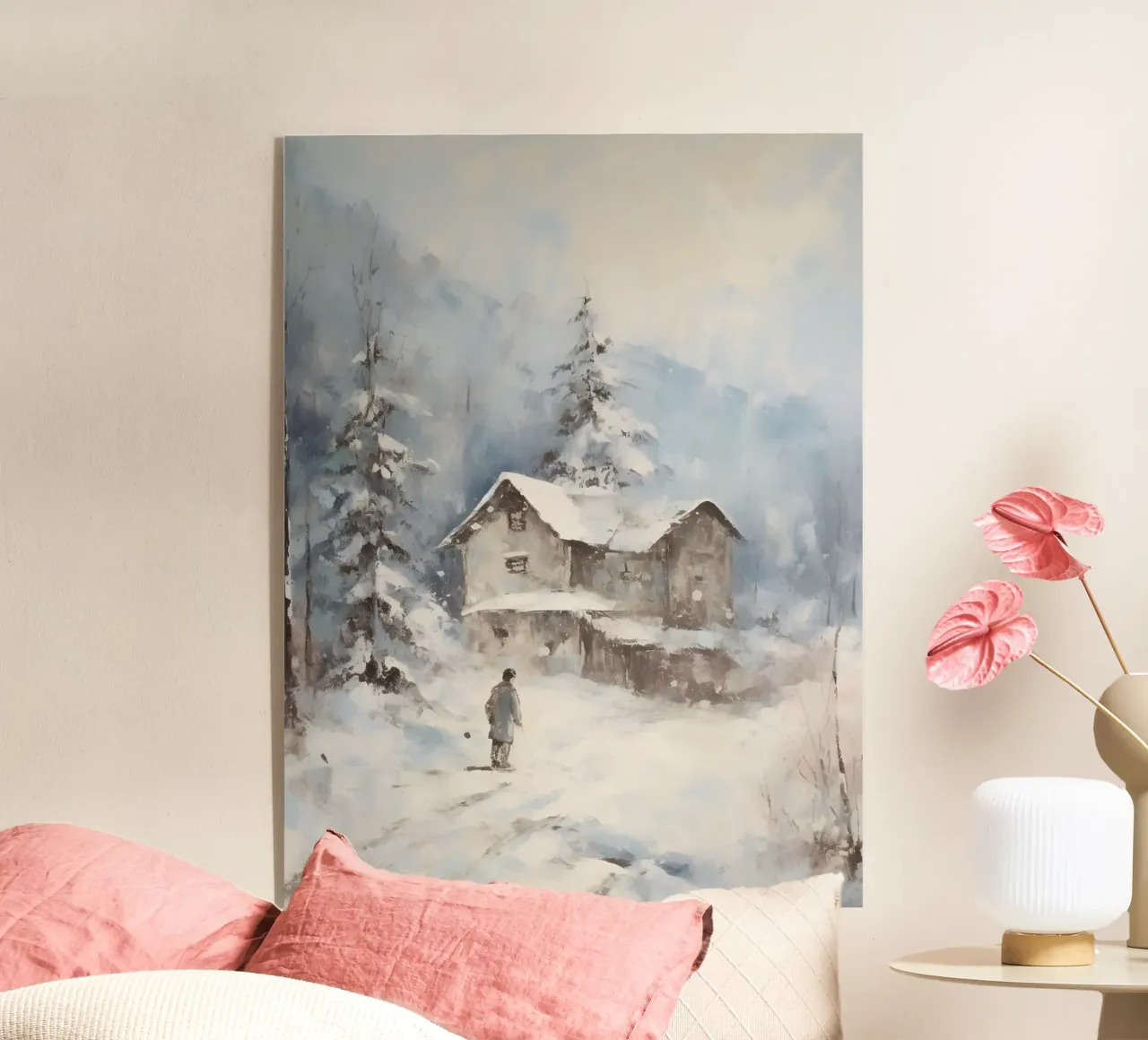 Silenzio invernale al Berghaus - Tracce solitarie nella neve plexiglass da Cozy Vibes