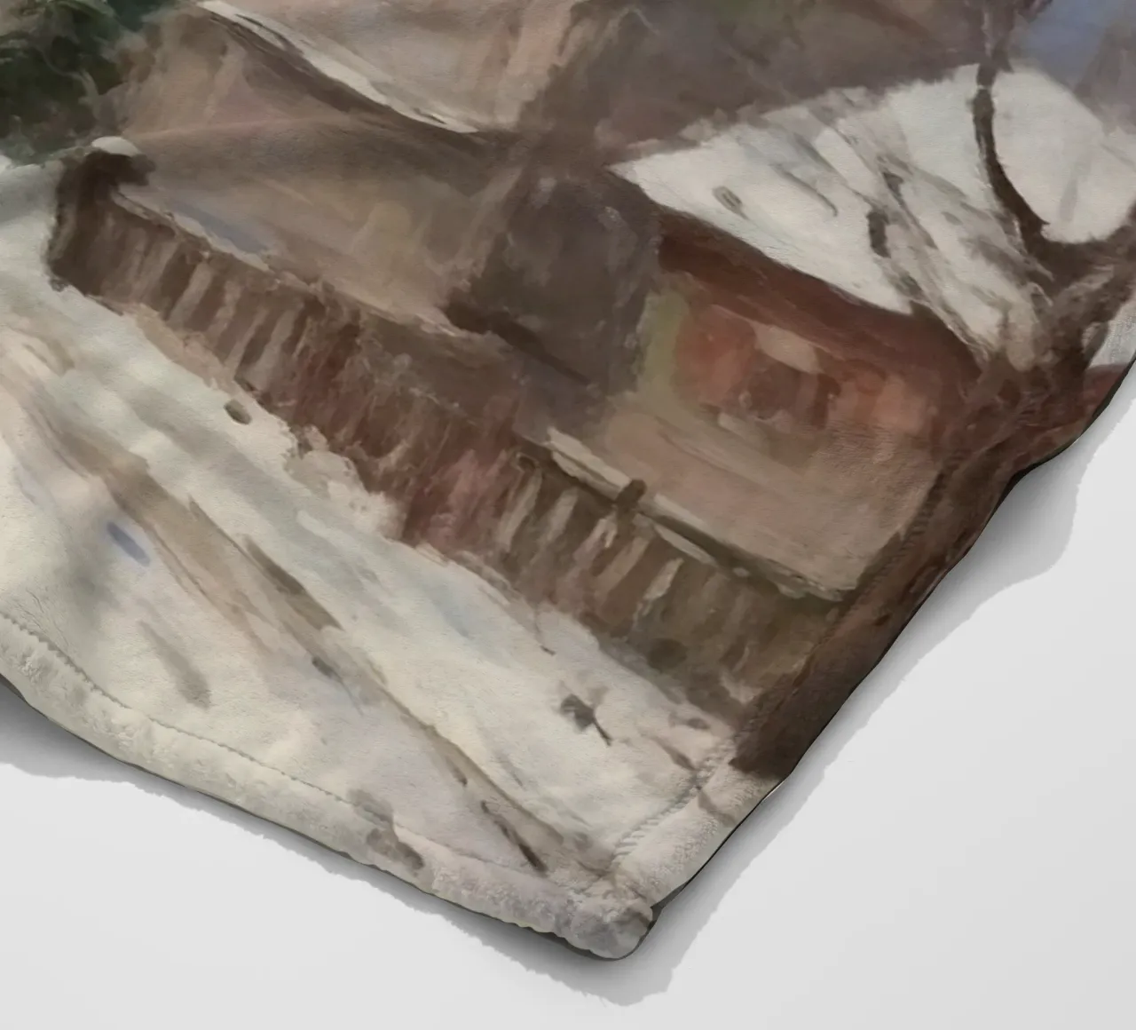 Mattine d'inverno in paese: strade tranquille e guglie della chiesa coperta in pile da Cozy Vibes