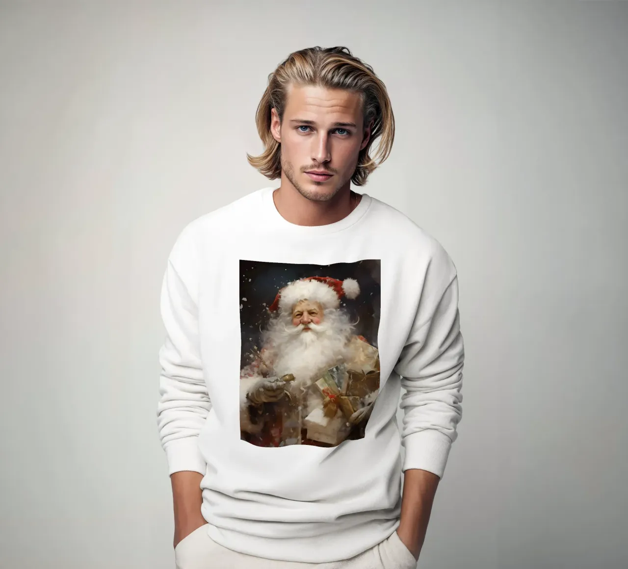 L'allegro Babbo Natale con i regali: la magia delle feste felpa da Cozy Vibes