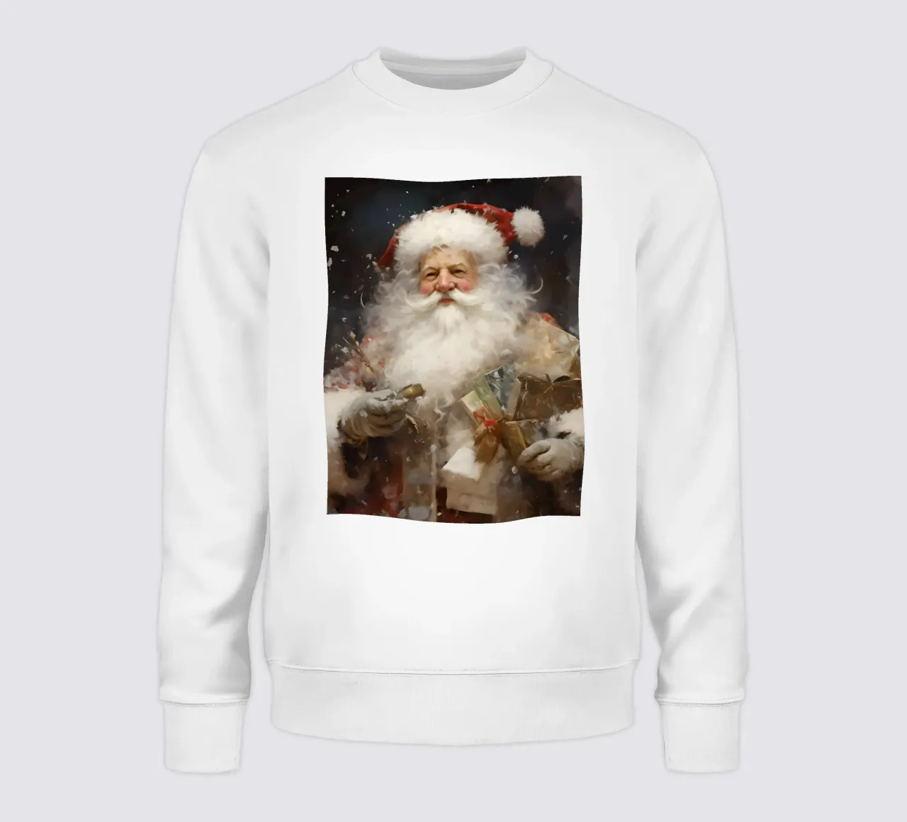 Fröhlicher Weihnachtsmann mit Geschenken – Magie des Festes Sweatshirt von Cozy Vibes