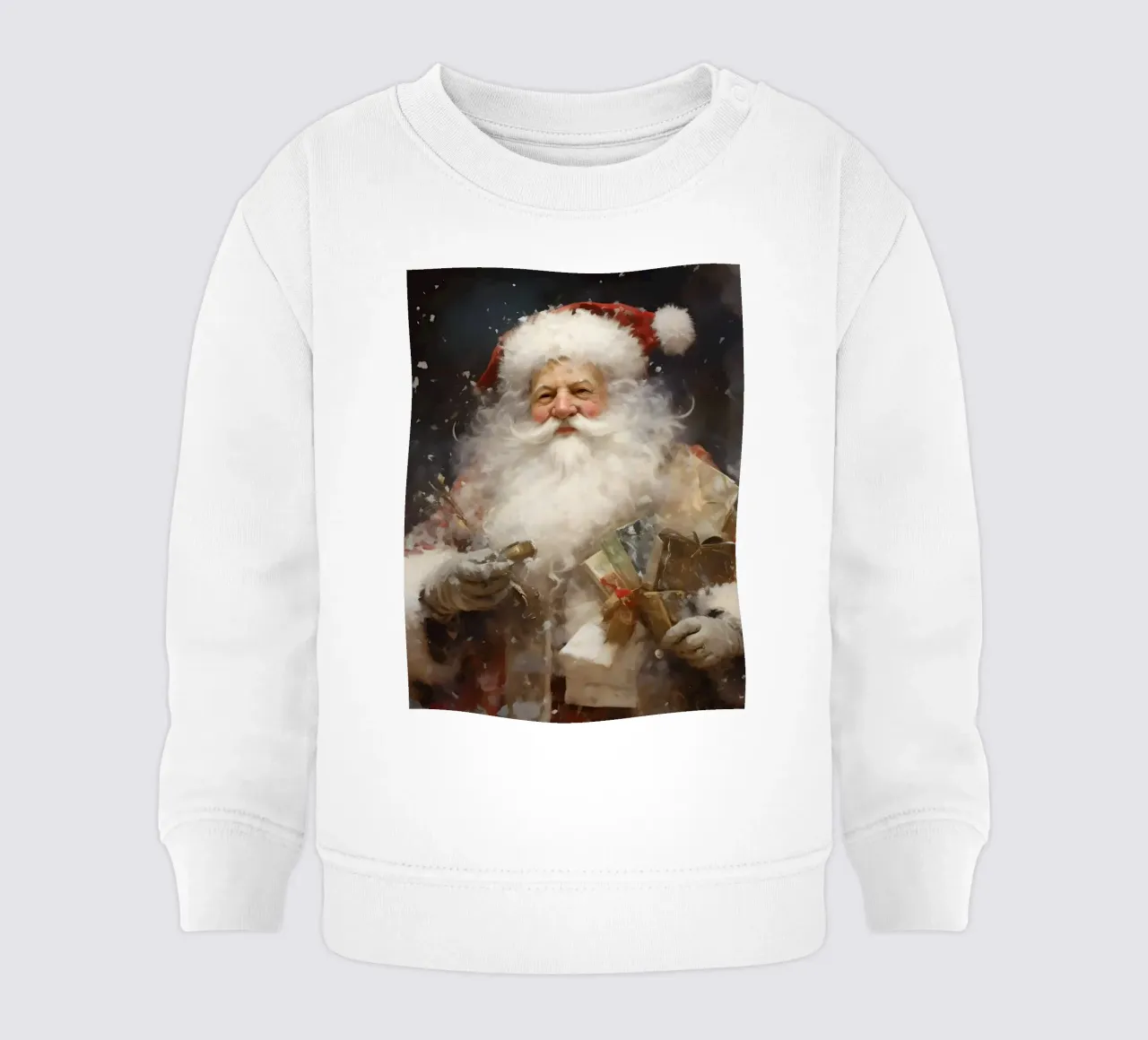 L'allegro Babbo Natale con i regali: la magia delle feste felpa neonato da Cozy Vibes
