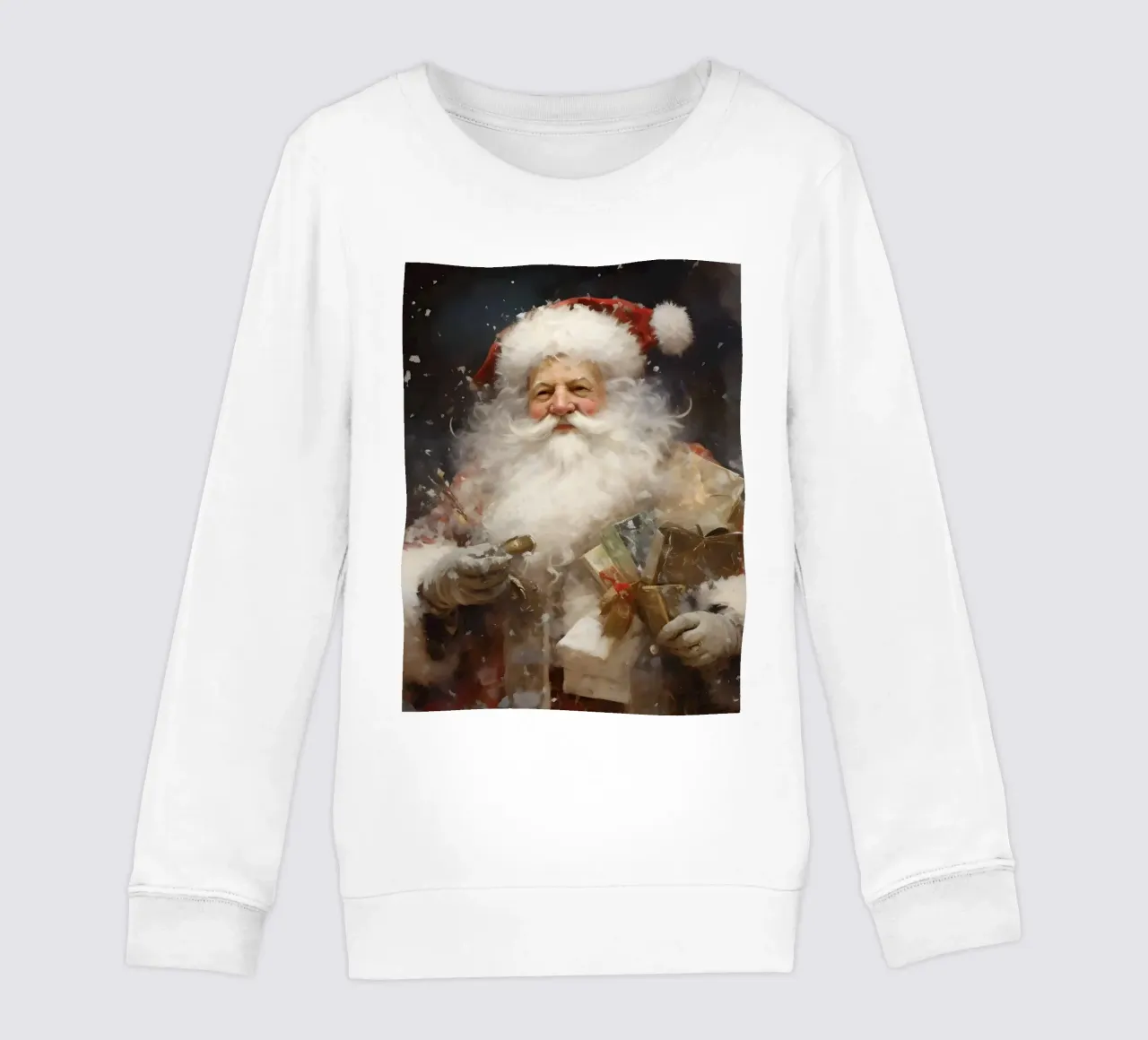 L'allegro Babbo Natale con i regali: la magia delle feste felpa bambino da Cozy Vibes