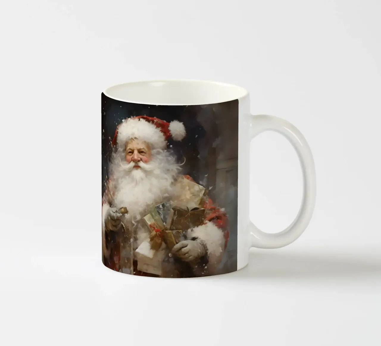 L'allegro Babbo Natale con i regali: la magia delle feste tazza in ceramica da Cozy Vibes