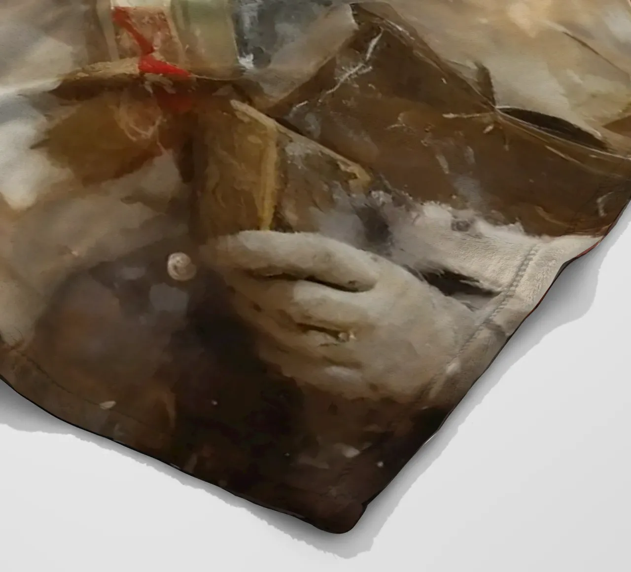 L'allegro Babbo Natale con i regali: la magia delle feste coperta in pile da Cozy Vibes