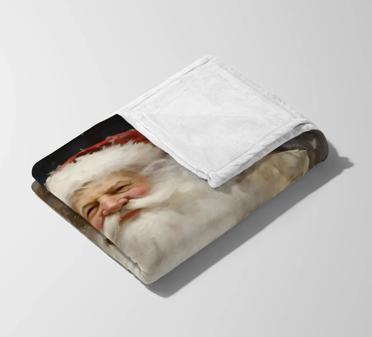 L'allegro Babbo Natale con i regali: la magia delle feste coperta in pile da Cozy Vibes