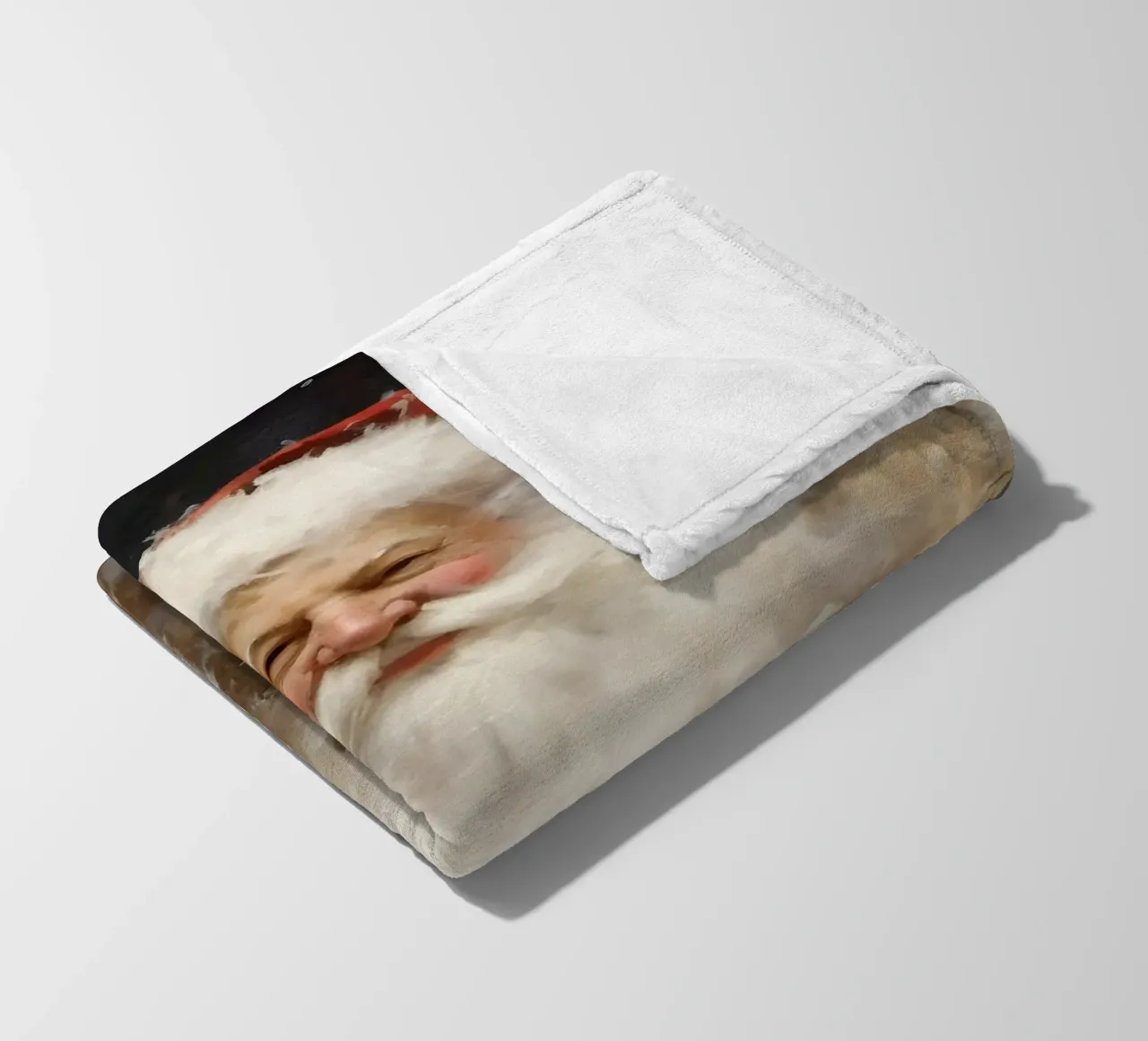 L'allegro Babbo Natale con i regali: la magia delle feste coperta in pile da Cozy Vibes