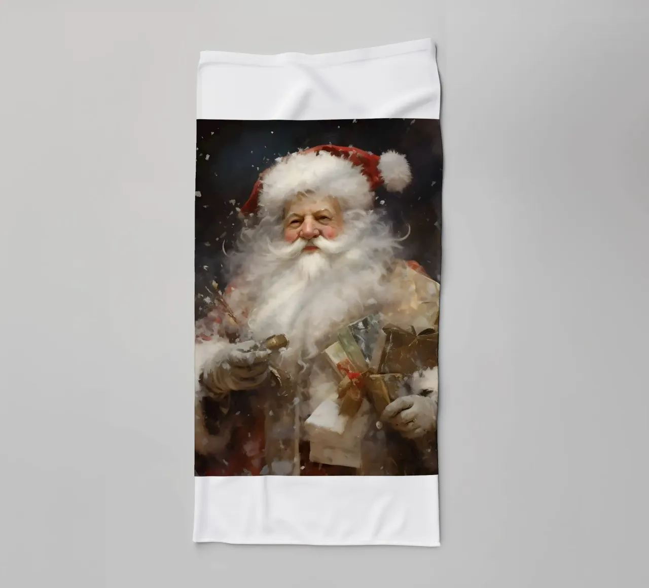 L'allegro Babbo Natale con i regali: la magia delle feste asciugamano da bagno da Cozy Vibes