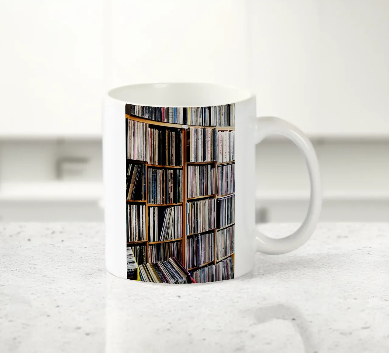 Dischi in vinile, Monaco tazza in ceramica da art picture