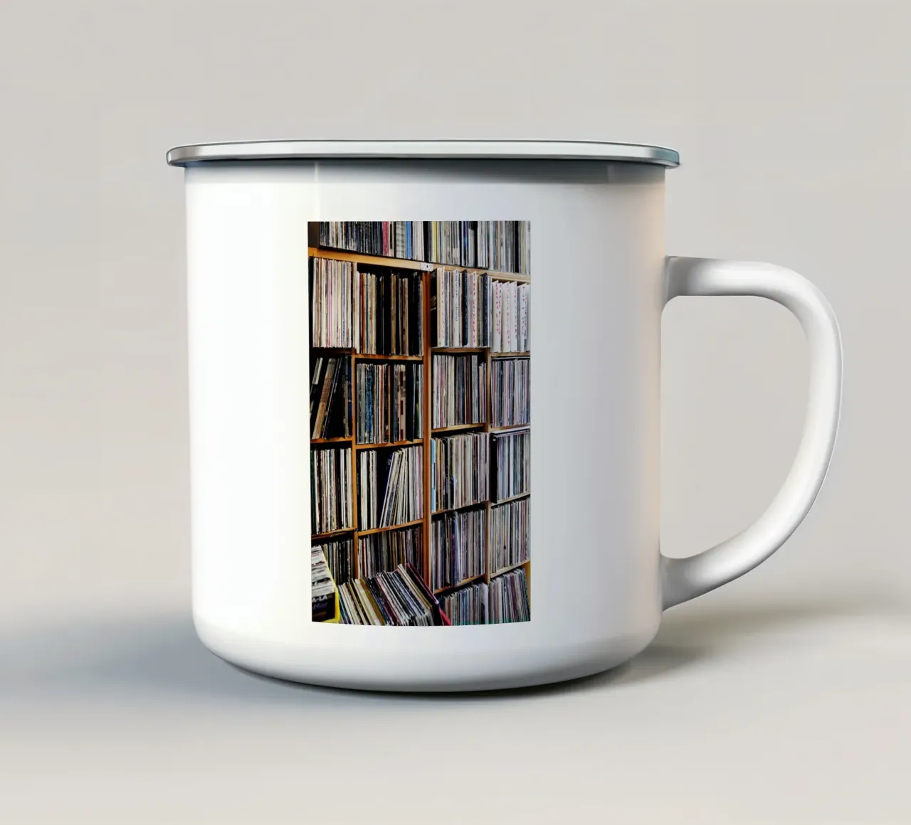 Dischi in vinile, Monaco tazza in smalto da art picture