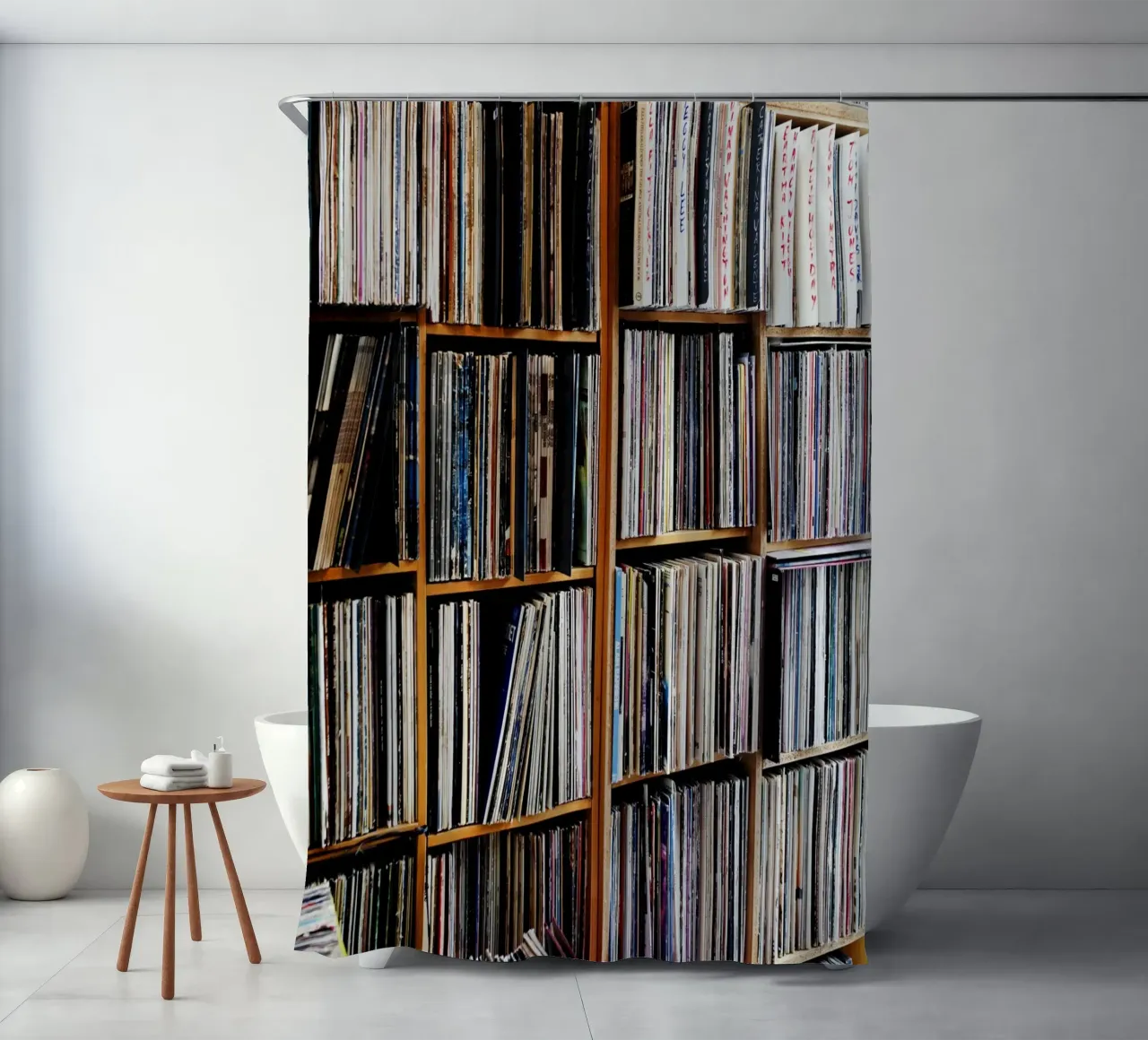 Dischi in vinile, Monaco tenda da doccia da art picture