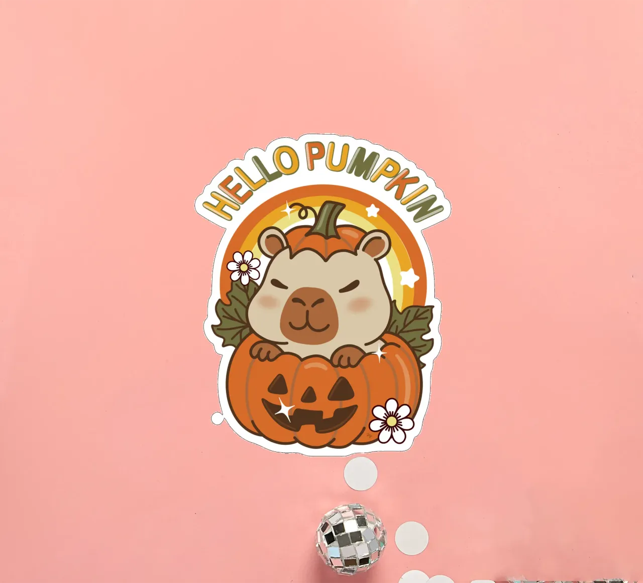 Ciao Zucca Capibara adesivo da Martina