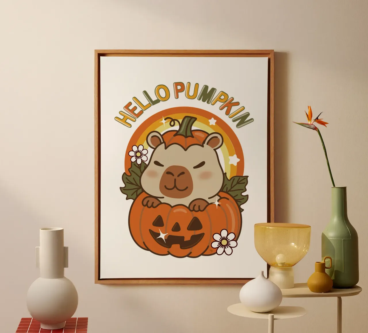 Ciao Zucca Capibara tela da Martina