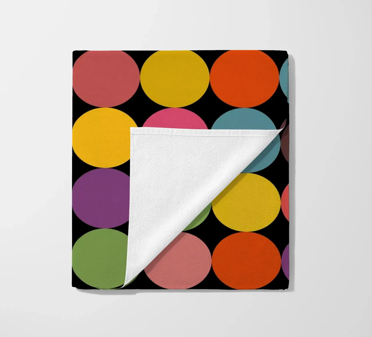 Mid-Century Minimalist Pop-Art Polka Dots beach towel by good-vibes