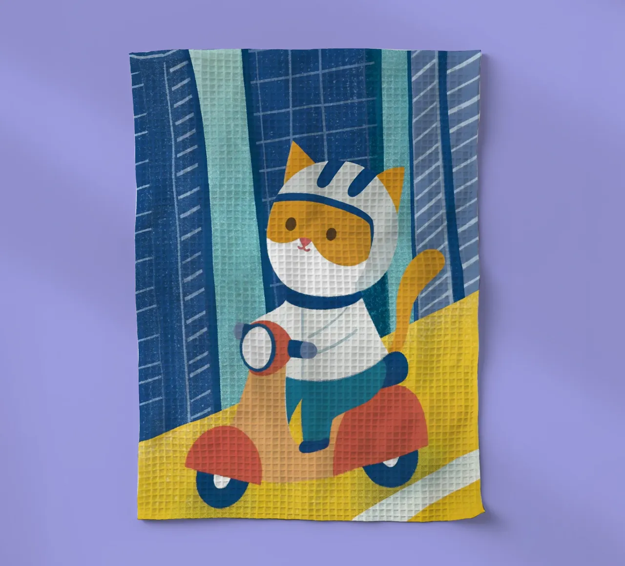 I gatti vanno in moto canovaccio da cucina da LOYAL SHOP