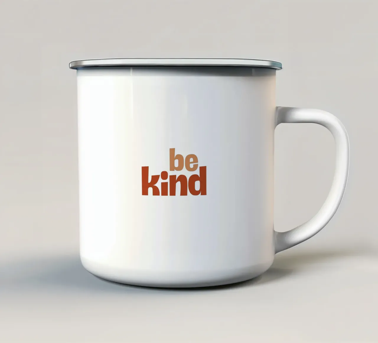 Be Kind - Arte tipografica bohémien tazza in smalto da Imaginative