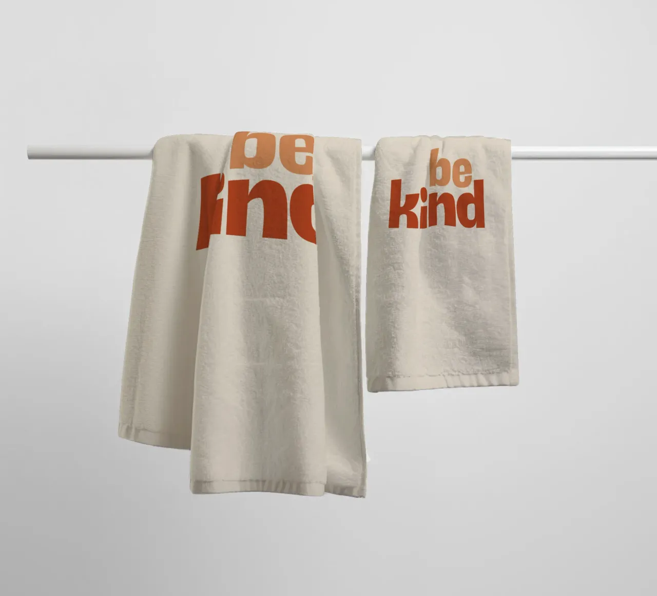 Be Kind - Boho Typography Art towel by Imaginative