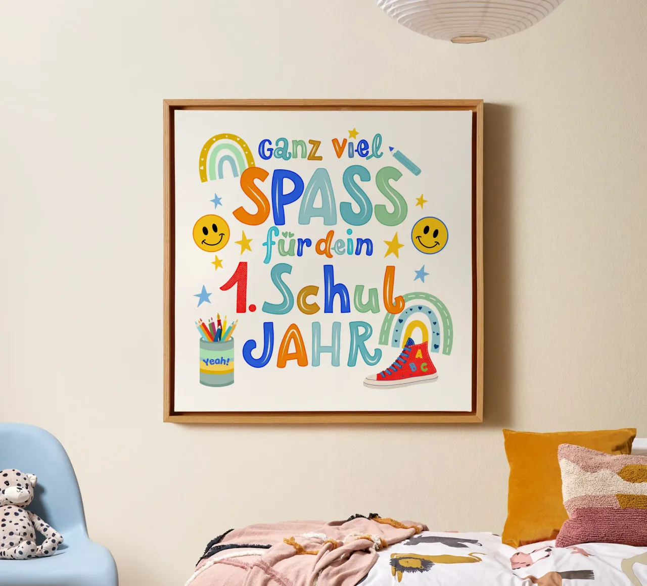 First graders. The first school year. canvas by CalliLetters
