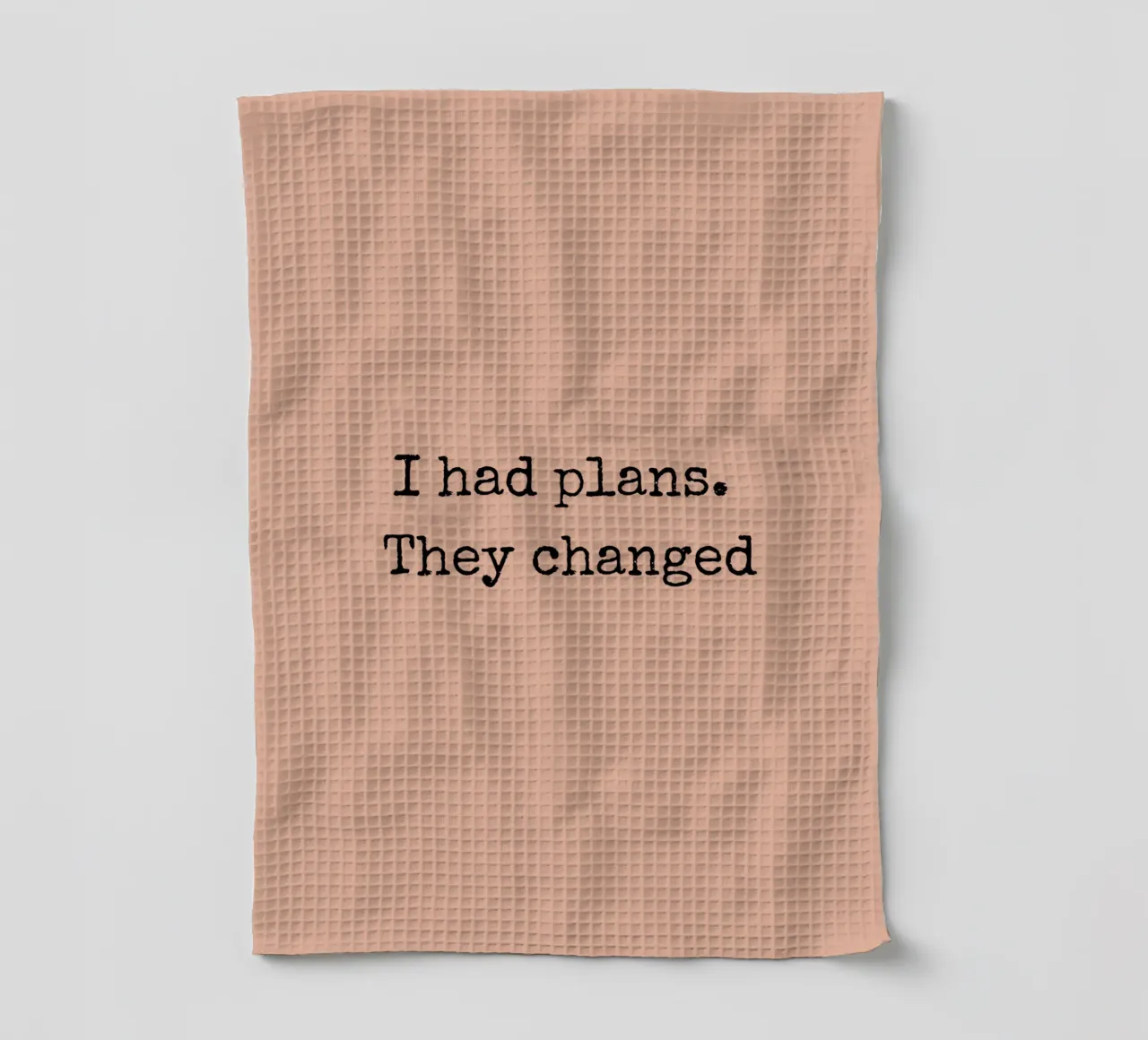 Stampa citazione I had Plans - Arte minimalista canovaccio da cucina da Imaginative