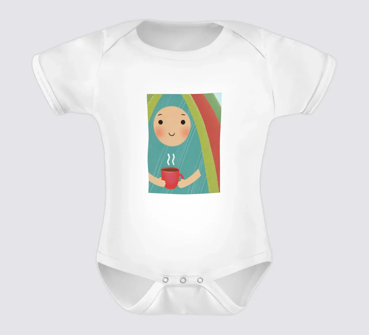 Enjoying Warmth in Simplicity short-sleeve baby romper by LOYAL SHOP