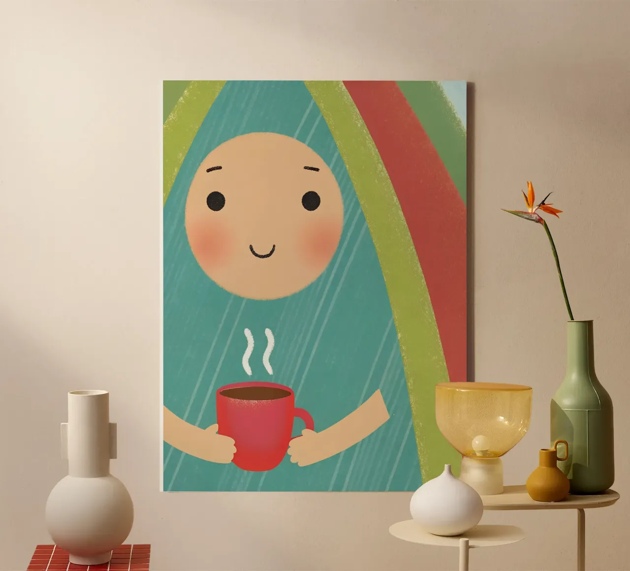 Enjoying Warmth in Simplicity canvas by LOYAL SHOP