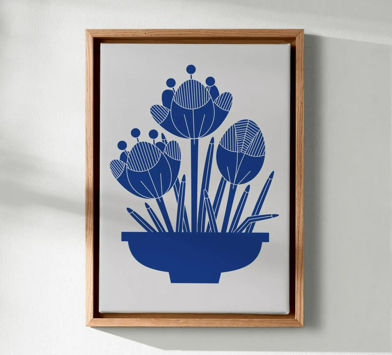 Blue vase no: 2 tela con Cornice a cassetta da Lidia Blomgren