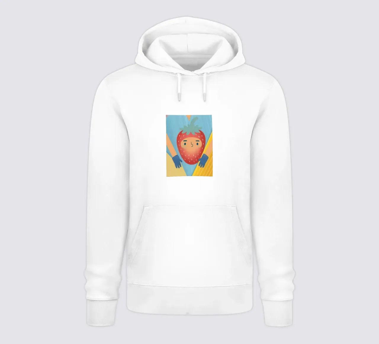 fragole con espressioni divertenti felpa con cappuccio da LOYAL SHOP