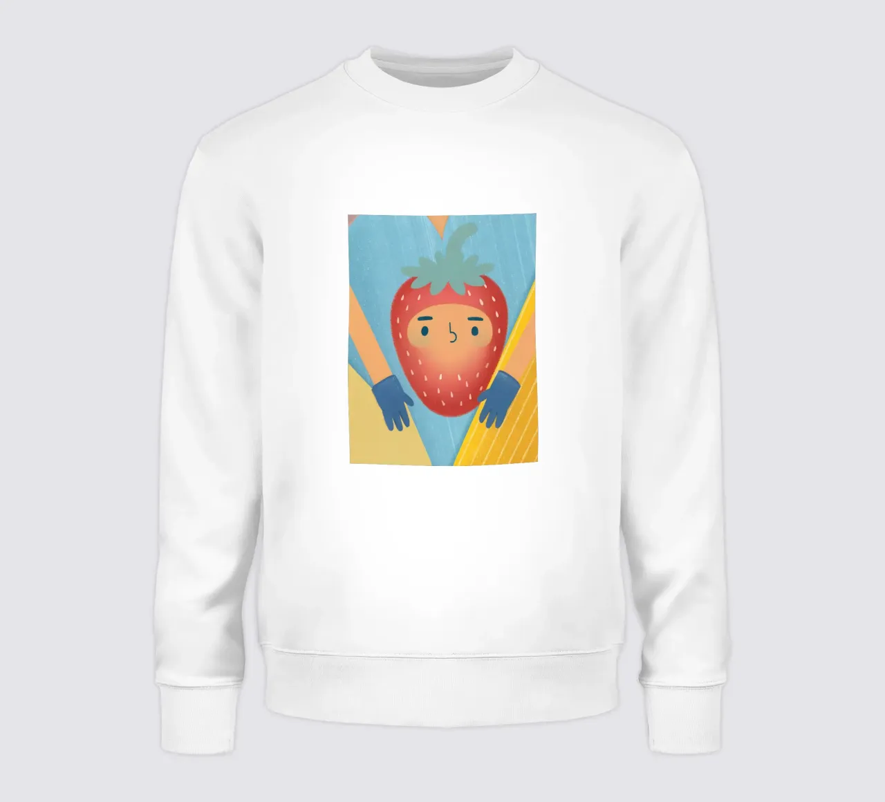 fragole con espressioni divertenti felpa da LOYAL SHOP