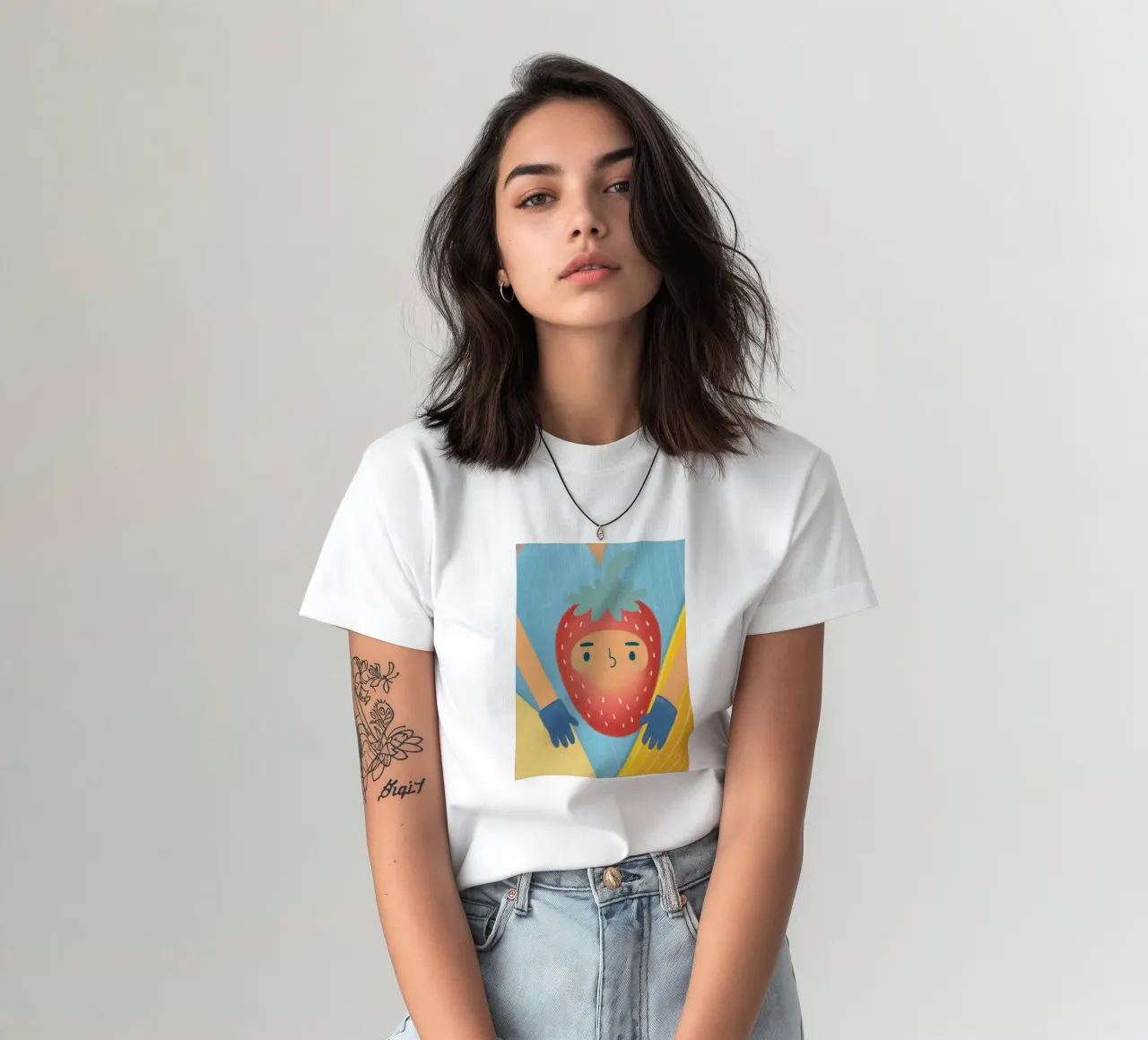 fragole con espressioni divertenti t-shirt da LOYAL SHOP