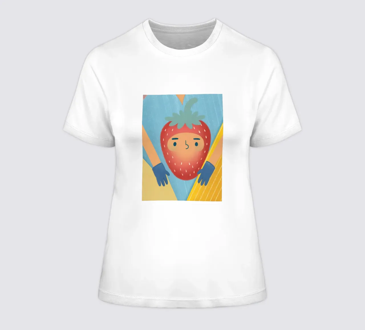 fragole con espressioni divertenti t-shirt da donna da LOYAL SHOP