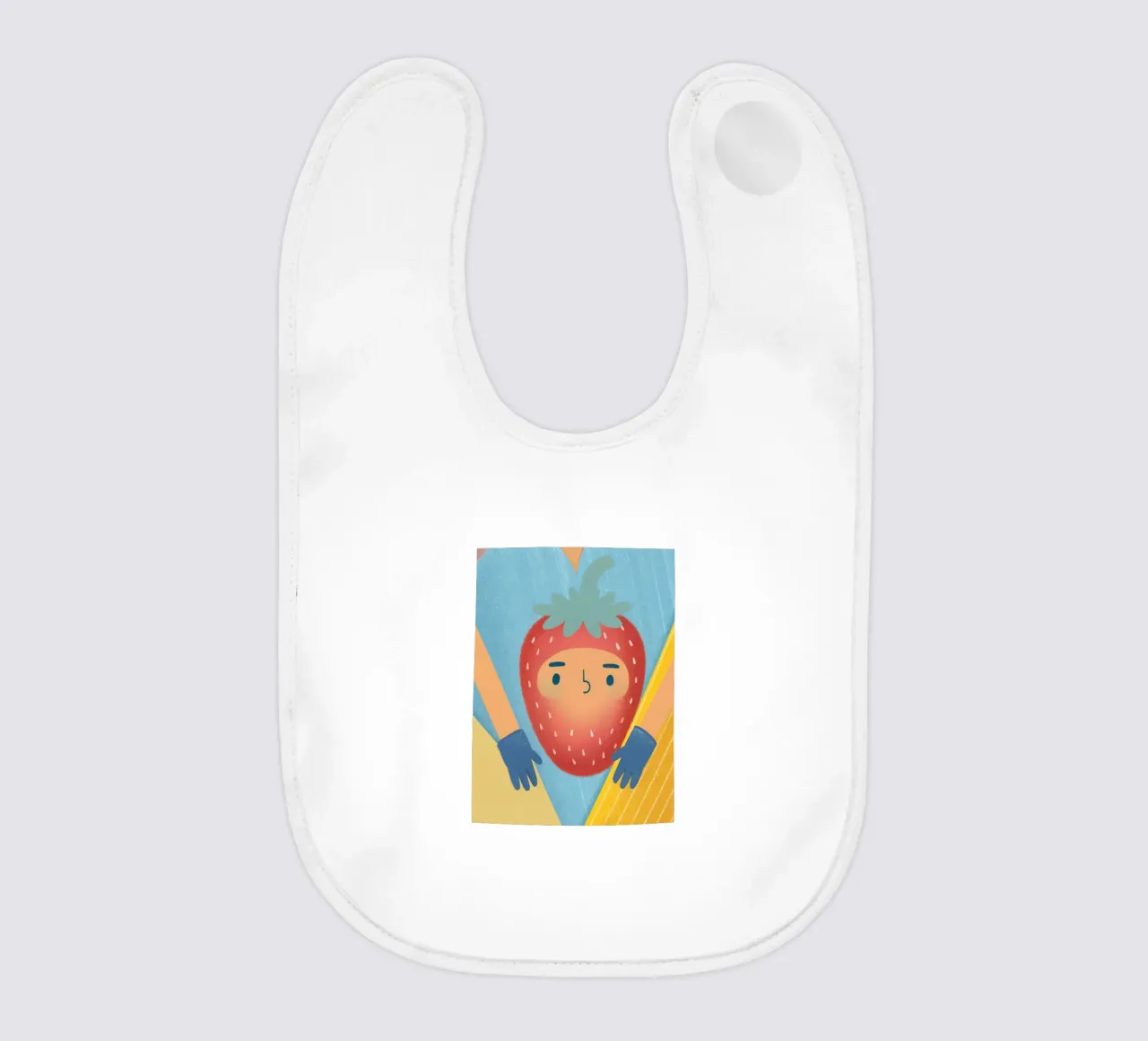 fragole con espressioni divertenti bavaglino da LOYAL SHOP