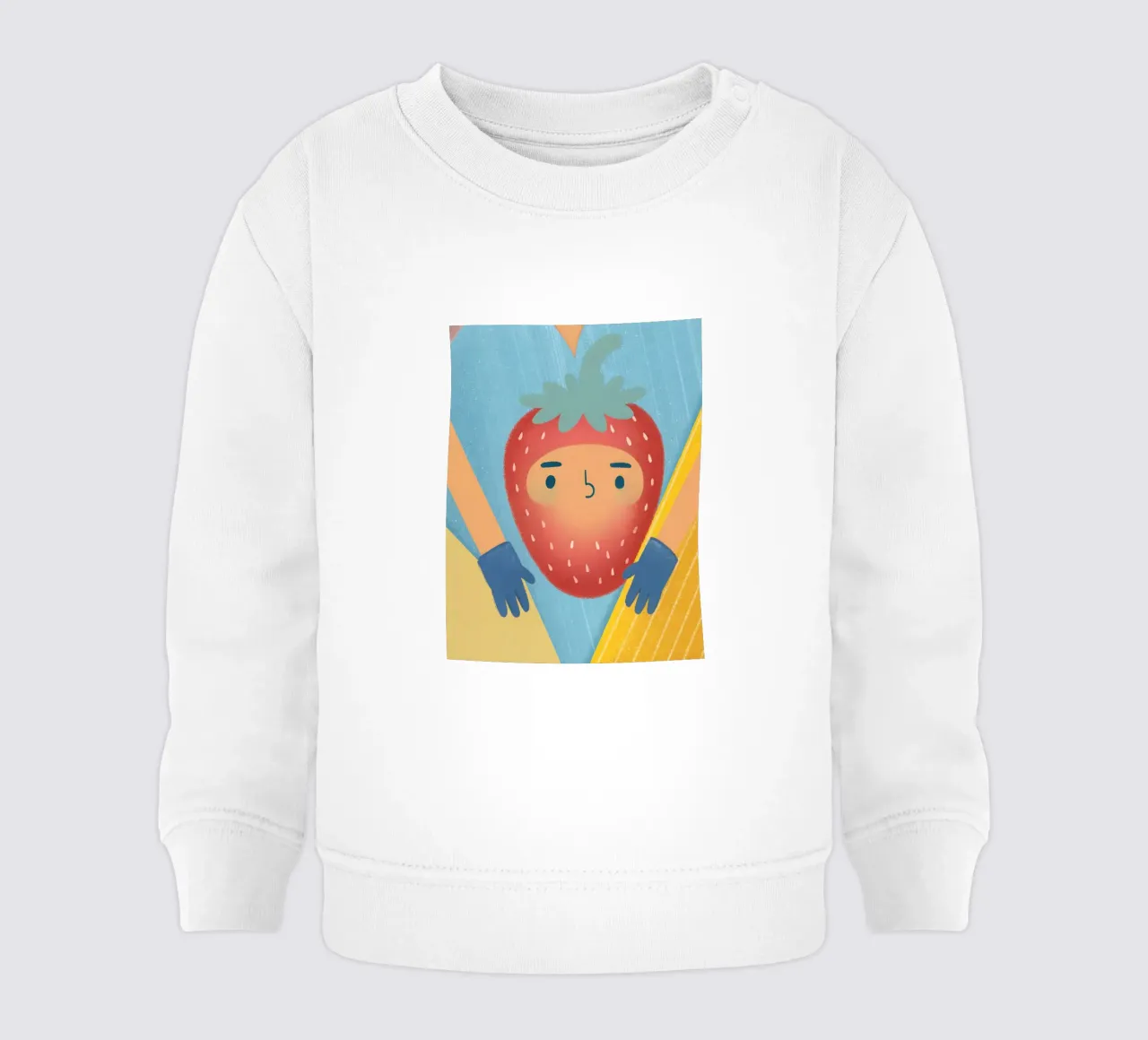fragole con espressioni divertenti felpa neonato da LOYAL SHOP