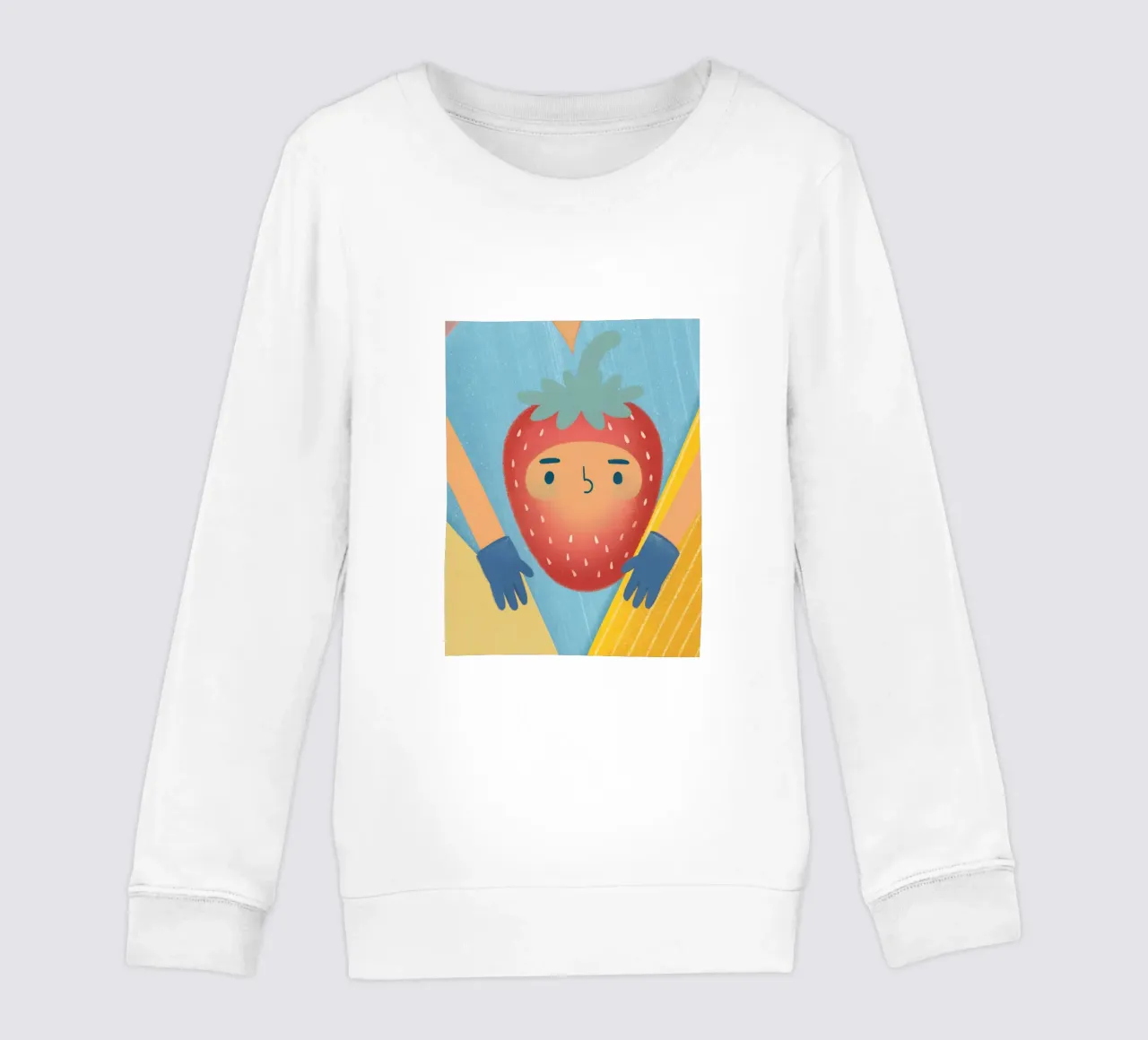 fragole con espressioni divertenti felpa bambino da LOYAL SHOP