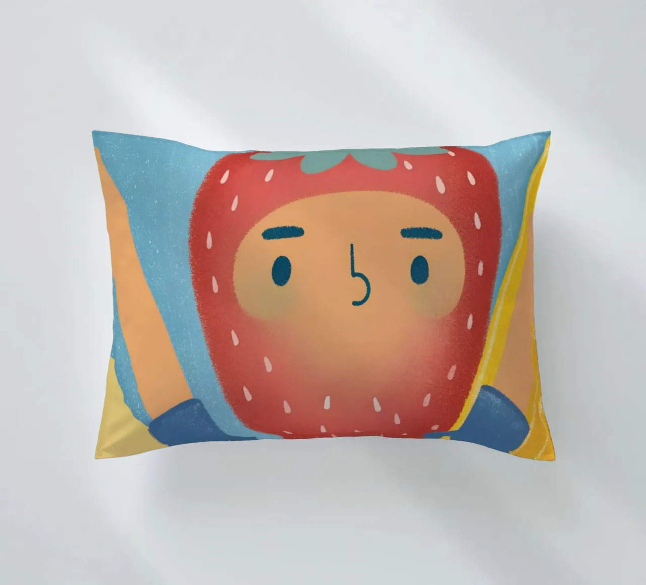 fragole con espressioni divertenti cuscino da LOYAL SHOP