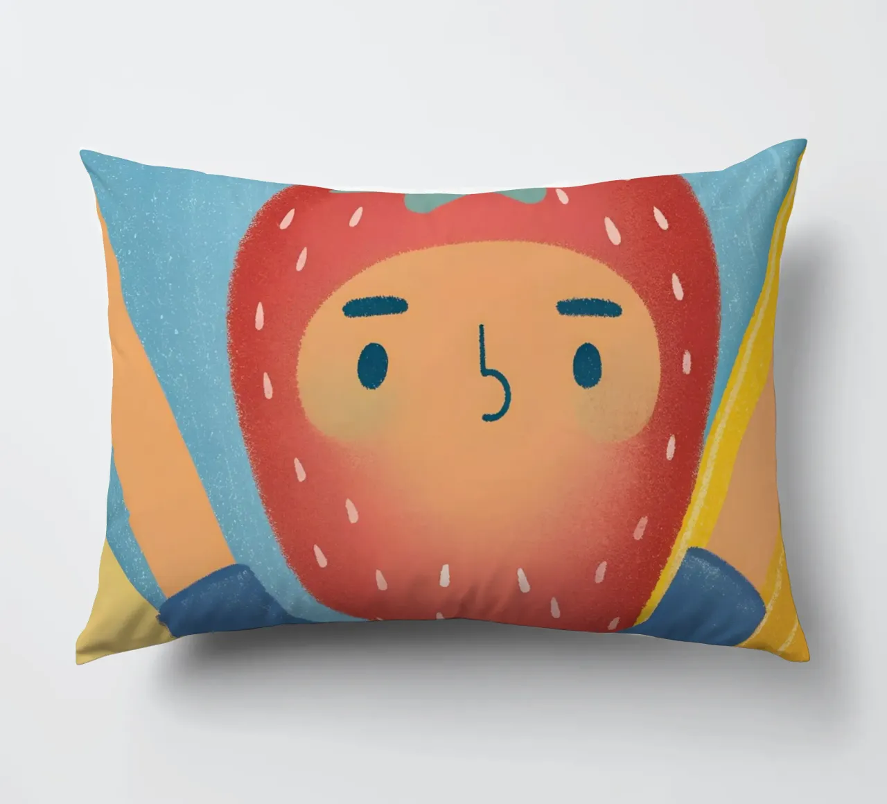 fragole con espressioni divertenti cuscino da LOYAL SHOP