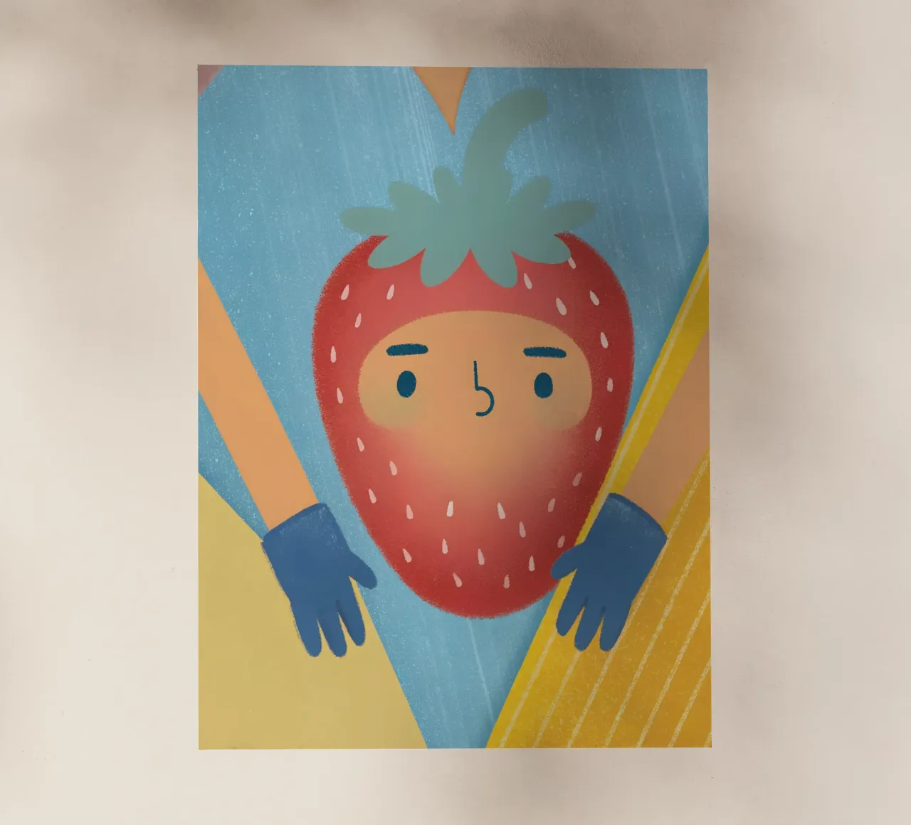 fragole con espressioni divertenti pellicola backlit da LOYAL SHOP