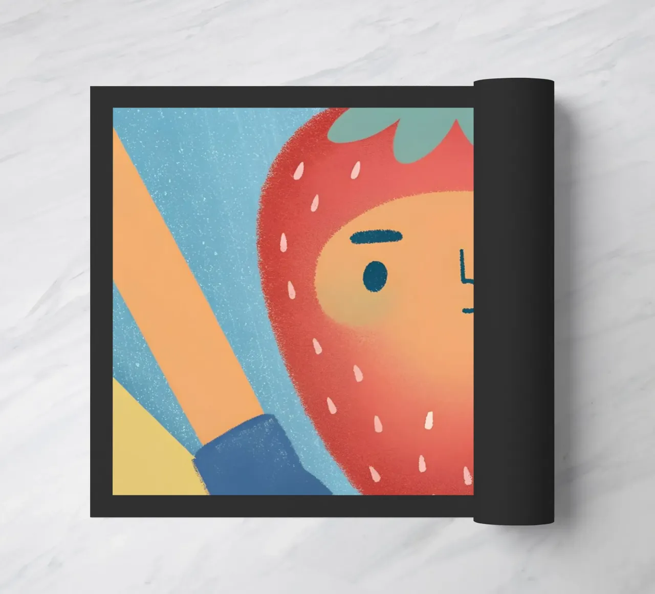 strawberries with funny expressions doormat by LOYAL SHOP