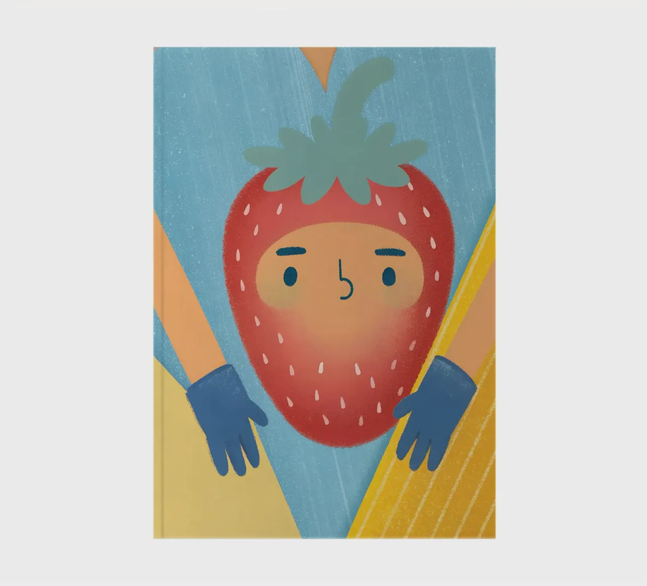 strawberries with funny expressions notebook by LOYAL SHOP