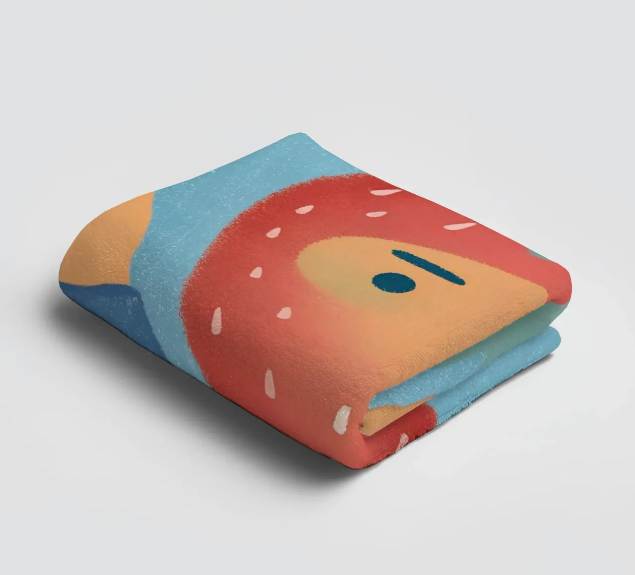 strawberries with funny expressions towel by LOYAL SHOP
