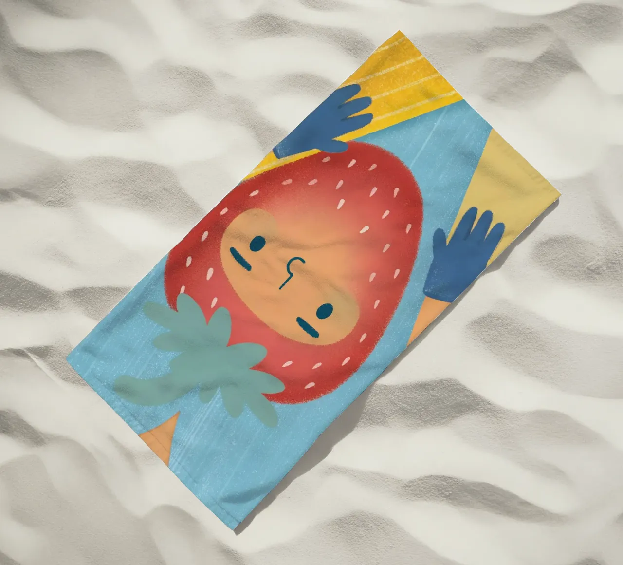fragole con espressioni divertenti telo mare da LOYAL SHOP