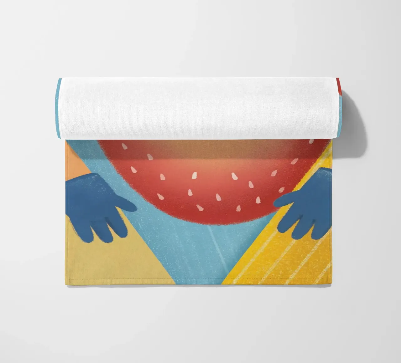 fragole con espressioni divertenti telo mare da LOYAL SHOP