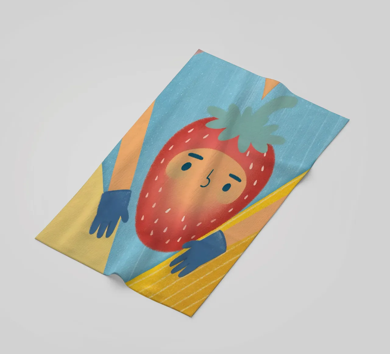 fragole con espressioni divertenti telo mare da LOYAL SHOP