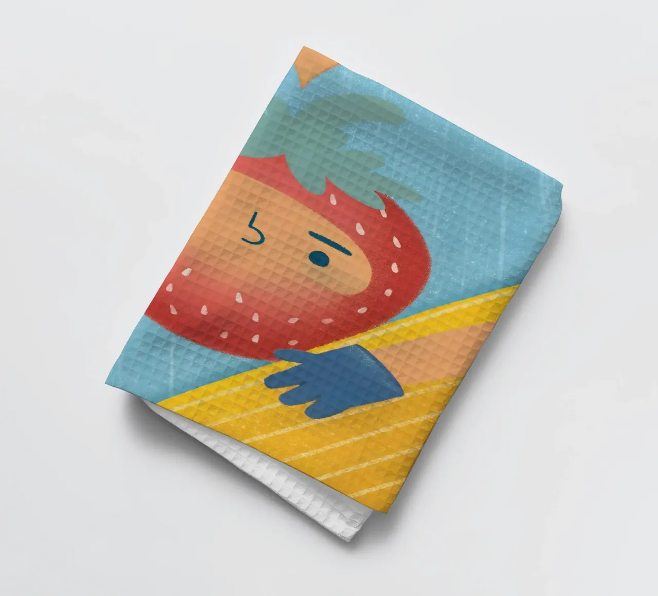 strawberries with funny expressions tea towel by LOYAL SHOP