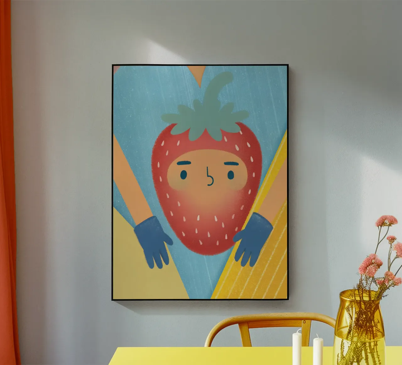 fragole con espressioni divertenti plexiglass da LOYAL SHOP