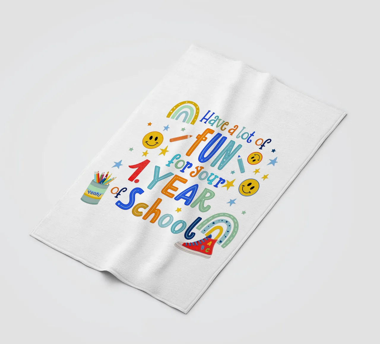 First School Year. Have a Lot of Fun at School. fleece blanket by CalliLetters