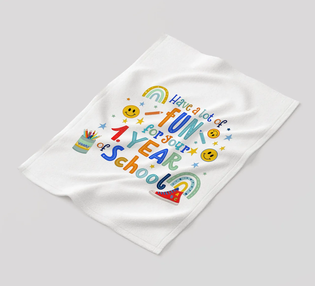 First School Year. Have a Lot of Fun at School. fleece blanket by CalliLetters